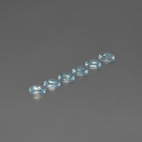 캐럿 천연 라이트 블루 아쿠아마린 보석, 타원형 컷, 5×3.1 mm, VVS-VS