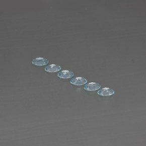 캐럿 천연 라이트 블루 아쿠아마린 보석, 타원형 컷, 5×3.1 mm, VVS-VS