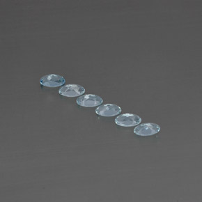 캐럿 천연 라이트 블루 아쿠아마린 보석, 타원형 컷, 5×3 mm, VVS-VS