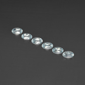 캐럿 천연 라이트 블루 아쿠아마린 보석, 타원형 컷, 5.1×3.1 mm, VVS-VS