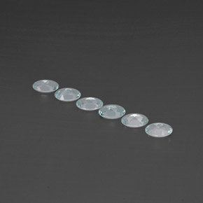 캐럿 천연 라이트 블루 아쿠아마린 보석, 타원형 컷, 5.1×3.1 mm, VVS-VS