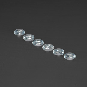 캐럿 천연 라이트 블루 아쿠아마린 보석, 타원형 컷, 5.1×3.1 mm, VVS-VS