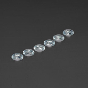 캐럿 천연 라이트 블루 아쿠아마린 보석, 타원형 컷, 5.1×3.1 mm, VVS-VS
