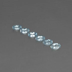 캐럿 천연 라이트 블루 아쿠아마린 보석, 타원형 컷, 5×3 mm, VVS-VS