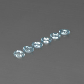 캐럿 천연 라이트 블루 아쿠아마린 보석, 타원형 컷, 5×3 mm, VVS-VS