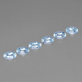 캐럿 천연 라이트 블루 아쿠아마린 보석, 타원형 컷, 5×3 mm, VVS-VS