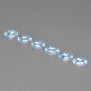 캐럿 천연 라이트 블루 아쿠아마린 보석, 타원형 컷, 5×3 mm, VVS-VS