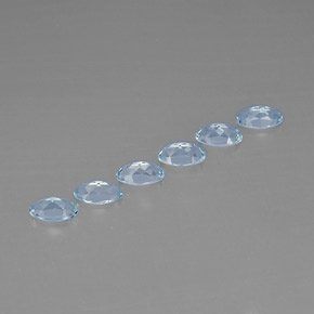캐럿 천연 라이트 블루 아쿠아마린 보석, 타원형 컷, 5×3 mm, VVS-VS