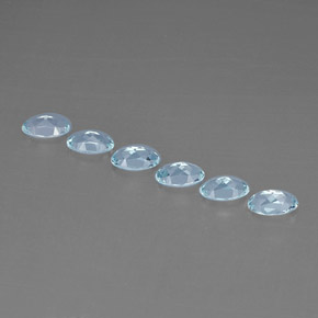 캐럿 천연 라이트 블루 아쿠아마린 보석, 타원형 컷, 5.1×3.1 mm, VVS-VS