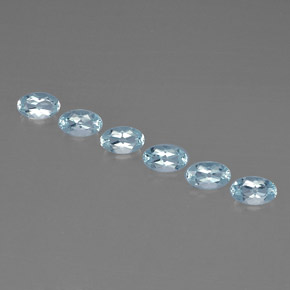 캐럿 천연 라이트 블루 아쿠아마린 보석, 타원형 컷, 5.1×3 mm, VVS-VS