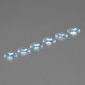 캐럿 천연 라이트 블루 아쿠아마린 보석, 타원형 컷, 5.1×3 mm, VVS-VS
