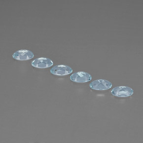 캐럿 천연 라이트 블루 아쿠아마린 보석, 타원형 컷, 5.1×3 mm, VVS-VS