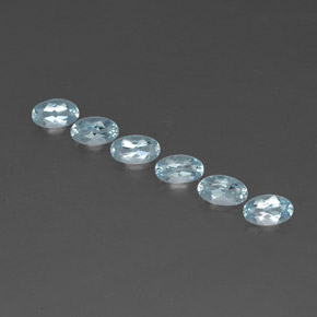 캐럿 천연 라이트 블루 아쿠아마린 보석, 타원형 컷, 5×3 mm, VVS-VS