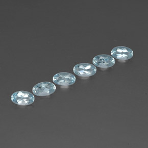 캐럿 천연 라이트 블루 아쿠아마린 보석, 타원형 컷, 5×3 mm, VVS-VS