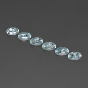 캐럿 천연 라이트 블루 아쿠아마린 보석, 타원형 컷, 5×3.1 mm, VVS-VS