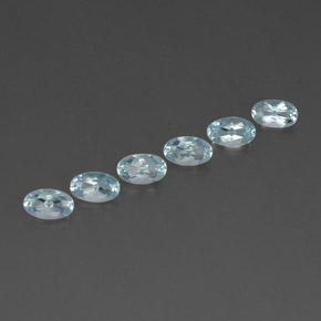 캐럿 천연 라이트 블루 아쿠아마린 보석, 타원형 컷, 5×3.1 mm, VVS-VS