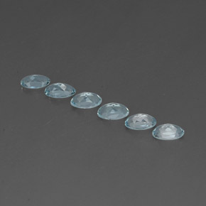 캐럿 천연 라이트 블루 아쿠아마린 보석, 타원형 컷, 5×3.1 mm, VVS-VS