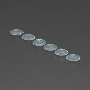 캐럿 천연 라이트 블루 아쿠아마린 보석, 타원형 컷, 5×3.1 mm, VVS-VS