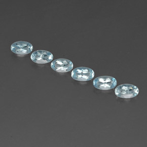 캐럿 천연 라이트 블루 아쿠아마린 보석, 타원형 컷, 5×3.2 mm, VVS-VS