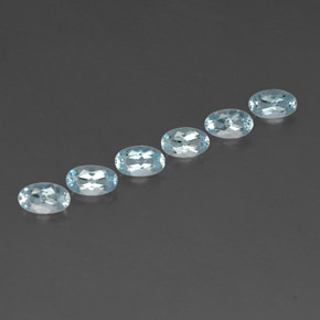 캐럿 천연 라이트 블루 아쿠아마린 보석, 타원형 컷, 5×3.2 mm, VVS-VS
