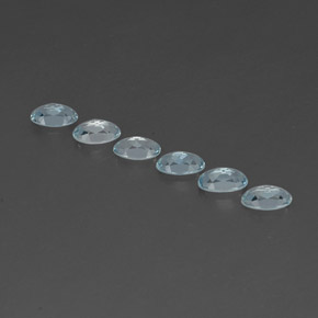 캐럿 천연 라이트 블루 아쿠아마린 보석, 타원형 컷, 5×3.2 mm, VVS-VS