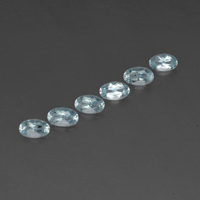캐럿 천연 라이트 블루 아쿠아마린 보석, 타원형 컷, 5×3.1 mm, VVS-VS