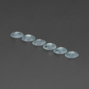 캐럿 천연 라이트 블루 아쿠아마린 보석, 타원형 컷, 5×3.1 mm, VVS-VS