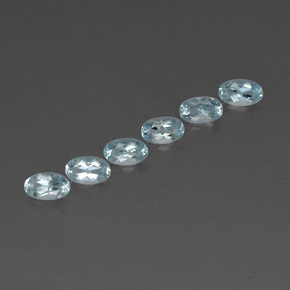 캐럿 천연 라이트 블루 아쿠아마린 보석, 타원형 컷, 5×3 mm, VVS