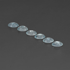 캐럿 천연 라이트 블루 아쿠아마린 보석, 타원형 컷, 5×3 mm, VVS