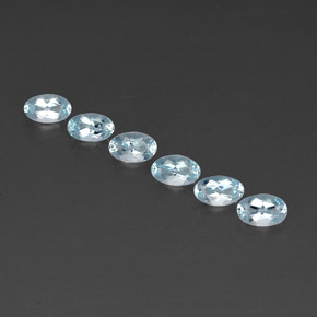 캐럿 천연 라이트 블루 아쿠아마린 보석, 타원형 컷, 5.1×3 mm, VVS