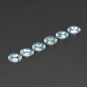 캐럿 천연 라이트 블루 아쿠아마린 보석, 타원형 컷, 5.1×3 mm, VVS