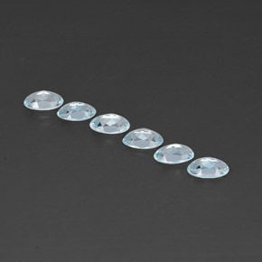 캐럿 천연 라이트 블루 아쿠아마린 보석, 타원형 컷, 5.1×3 mm, VVS