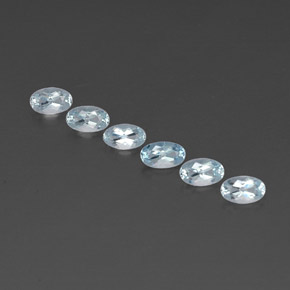 캐럿 천연 라이트 블루 아쿠아마린 보석, 타원형 컷, 5×3 mm, VVS