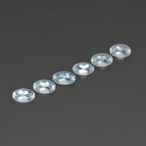 캐럿 천연 라이트 블루 아쿠아마린 보석, 타원형 컷, 5×3 mm, VVS