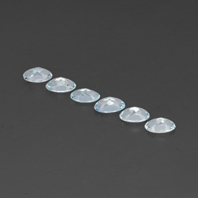 캐럿 천연 라이트 블루 아쿠아마린 보석, 타원형 컷, 5×3 mm, VVS