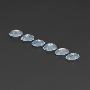 캐럿 천연 라이트 블루 아쿠아마린 보석, 타원형 컷, 5×3.1 mm, VVS-VS