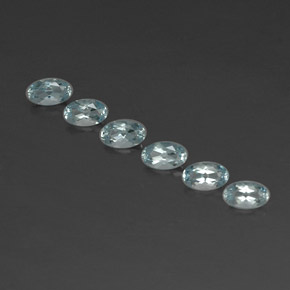 캐럿 천연 라이트 블루 아쿠아마린 보석, 타원형 컷, 5×3.1 mm, VVS