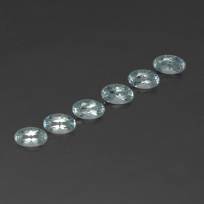 캐럿 천연 라이트 블루 아쿠아마린 보석, 타원형 컷, 5×3.1 mm, VVS
