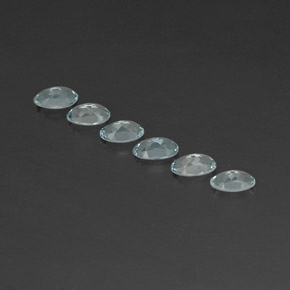 캐럿 천연 라이트 블루 아쿠아마린 보석, 타원형 컷, 5×3.1 mm, VVS