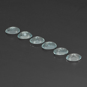 캐럿 천연 하늘색 남옥 보석, 타원형 컷, VVS