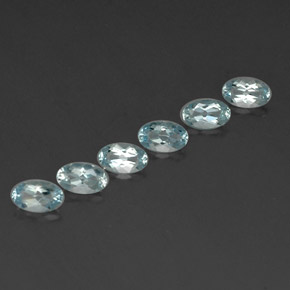 캐럿 천연 하늘색 남옥 보석, 타원형 컷, VVS