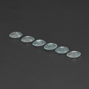 캐럿 천연 라이트 블루 아쿠아마린 보석, 타원형 컷, 4.9×2.9 mm, VVS