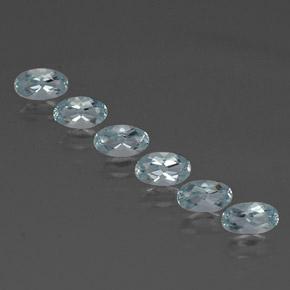 캐럿 천연 라이트 블루 아쿠아마린 보석, 타원형 컷, 5.1×3.1 mm, VVS