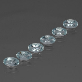 캐럿 천연 라이트 블루 아쿠아마린 보석, 타원형 컷, 5.1×3.1 mm, VVS