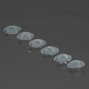 캐럿 천연 라이트 블루 아쿠아마린 보석, 타원형 컷, 5.1×3.1 mm, VVS