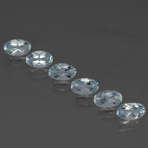 캐럿 천연 라이트 블루 아쿠아마린 보석, 타원형 컷, 5.1×3.1 mm, VVS