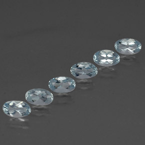 캐럿 천연 라이트 블루 아쿠아마린 보석, 타원형 컷, 5.1×3.1 mm, VVS