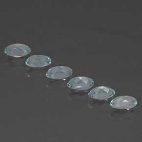캐럿 천연 라이트 블루 아쿠아마린 보석, 타원형 컷, 5.1×3.1 mm, VVS