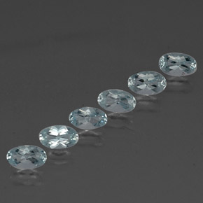 캐럿 천연 라이트 블루 아쿠아마린 보석, 타원형 컷, 5.1×3.1 mm, VVS