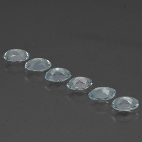 캐럿 천연 라이트 블루 아쿠아마린 보석, 타원형 컷, 5.1×3.1 mm, VVS